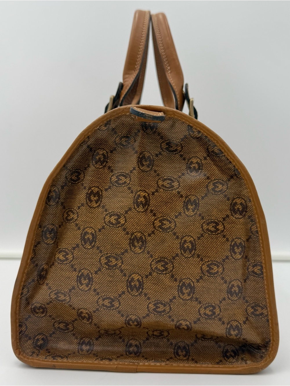 🐢MORABITO 1905 PARIS Monogram Polochon 32 Bag • Made in FRANCE •Imperial Warrant - Picture 7 of 16